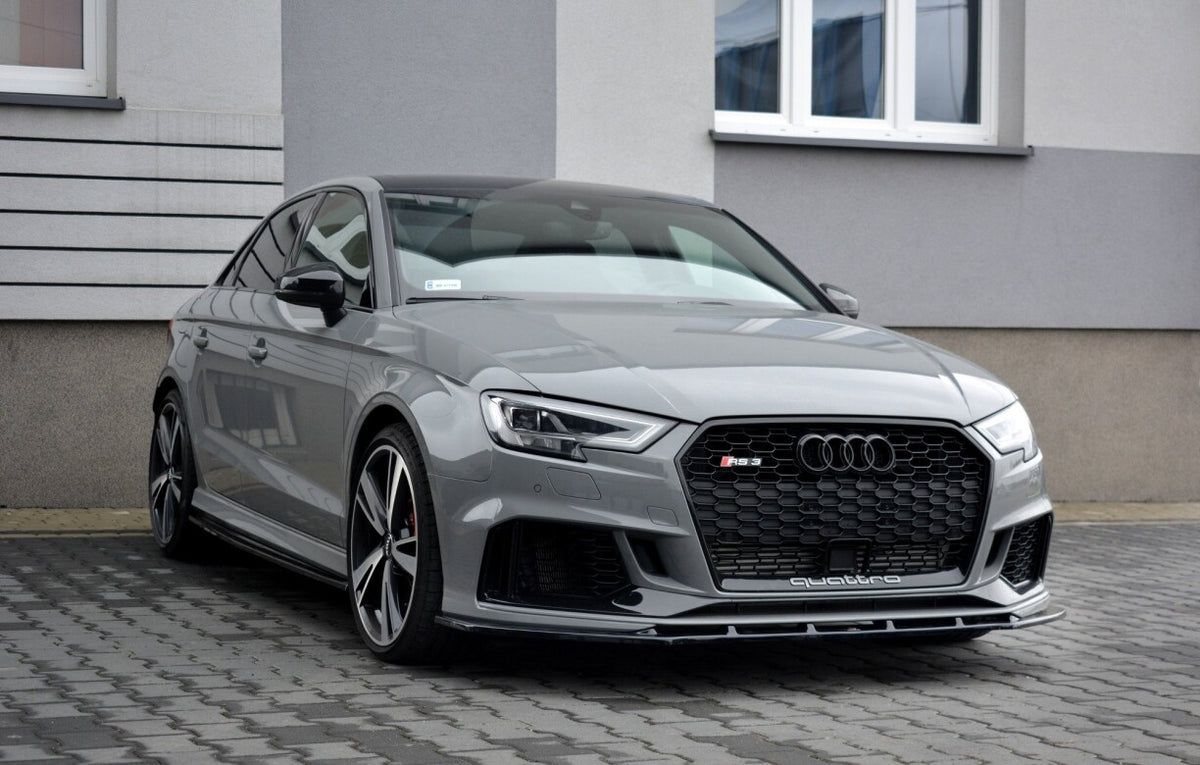Frontlippe V.1 passend für Audi RS3 8V FL Limousine schwarz Hochglanz