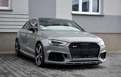Frontlippe V.1 passend für Audi RS3 8V FL Limousine schwarz Hochglanz