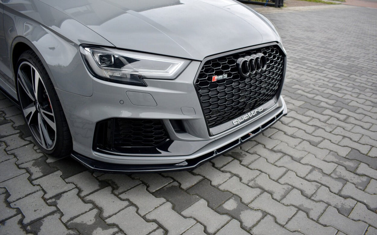 Frontlippe V.1 passend für Audi RS3 8V FL Limousine schwarz Hochglanz