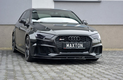 Frontlippe V.1 passend für Audi RS3 Sportback 8V FL schwarz Hochglanz