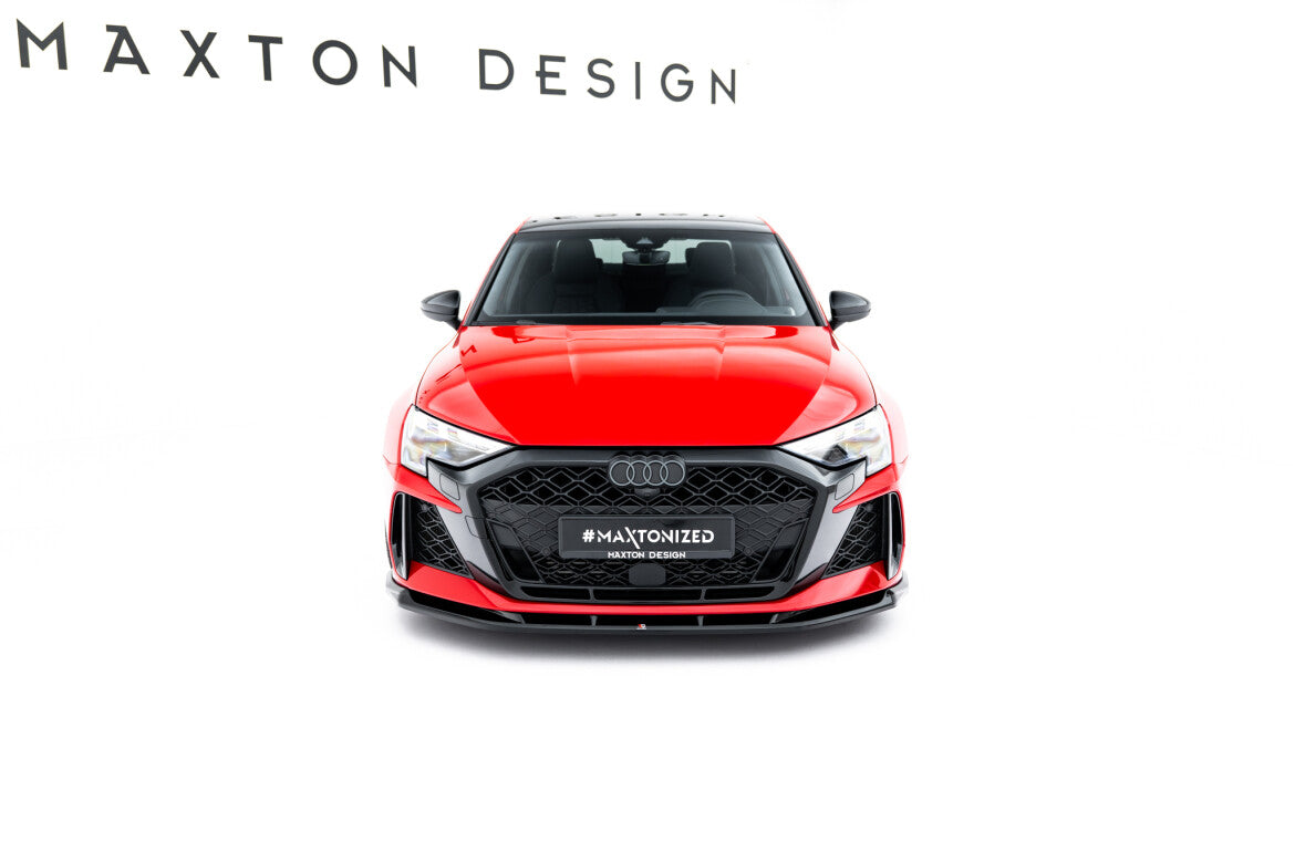 Frontlippe V.1 passend für Audi RS3 Sportback 8Y FL schwarz Hochglanz