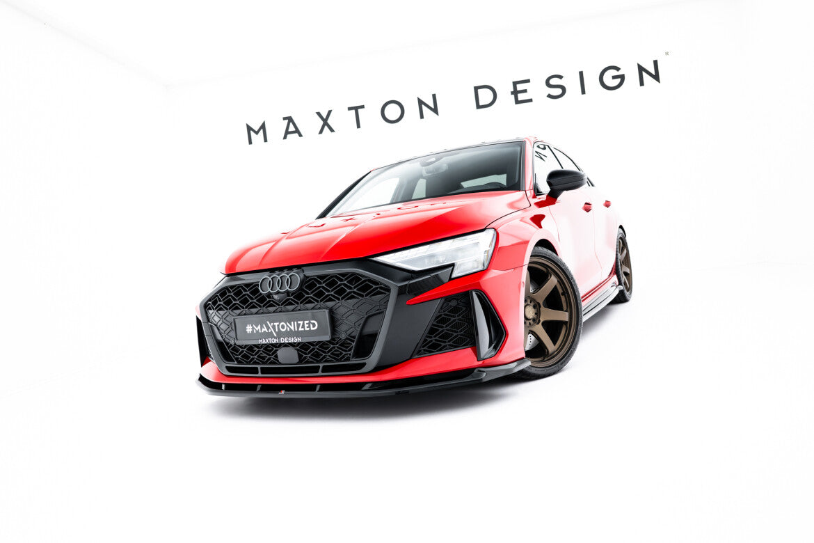 Frontlippe V.1 passend für Audi RS3 Sportback 8Y FL schwarz Hochglanz