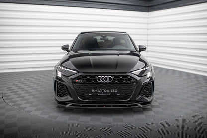 Frontlippe V.1 passend für Audi RS3 Sportback 8Y schwarz Hochglanz