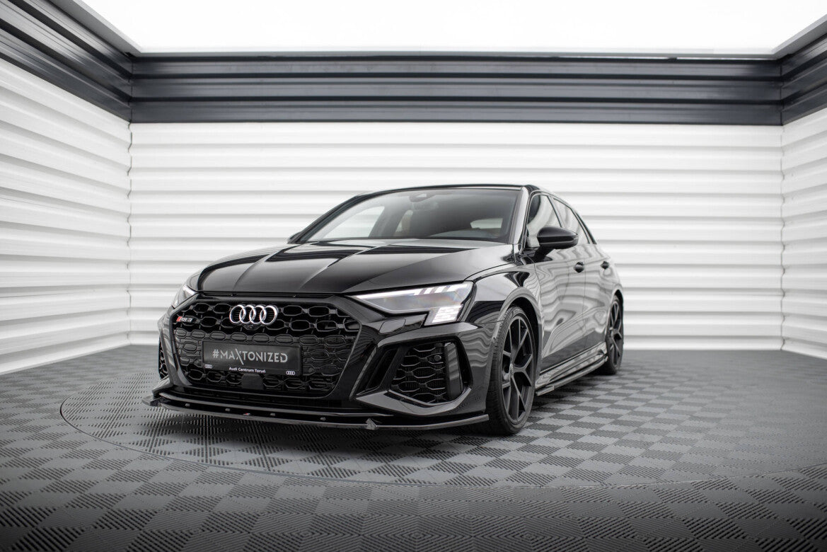 Frontlippe V.1 passend für Audi RS3 Sportback 8Y schwarz Hochglanz