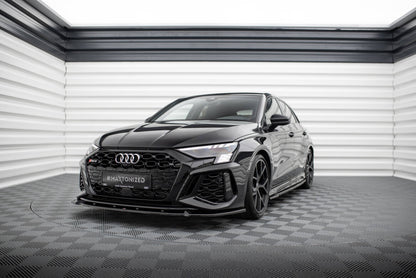 Frontlippe V.1 passend für Audi RS3 Sportback 8Y schwarz Hochglanz