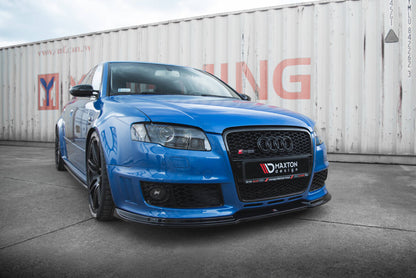 Frontlippe V.1 passend für Audi RS4 B7 schwarz Hochglanz