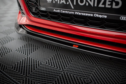 Frontlippe V.1 passend für Audi RS4 B9 FL schwarz Hochglanz