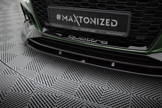 Frontlippe V.1 passend für Audi RS4 B9 schwarz Hochglanz