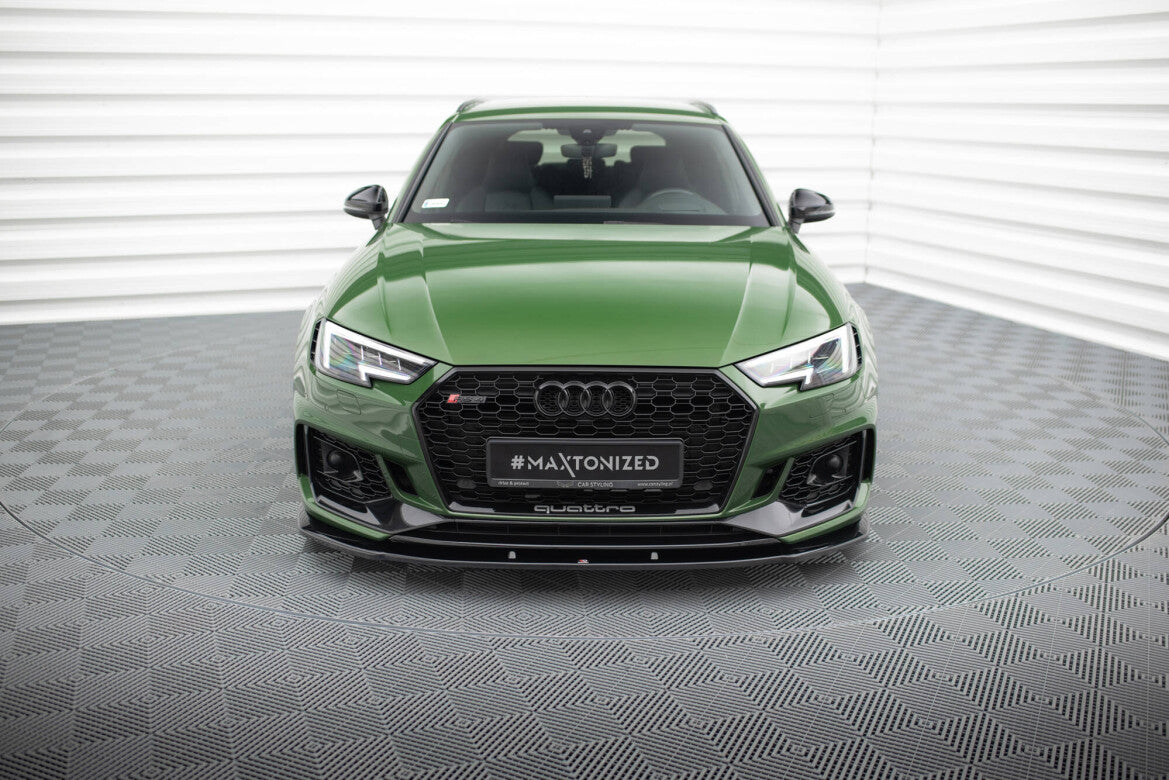 Frontlippe V.1 passend für Audi RS4 B9 schwarz Hochglanz