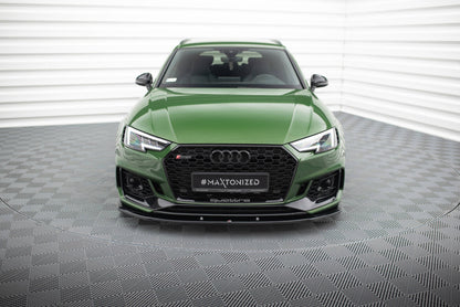 Frontlippe V.1 passend für Audi RS4 B9 schwarz Hochglanz