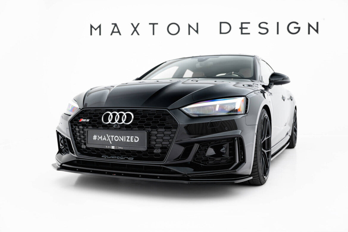 Frontlippe V.1 passend für Audi RS5 Coupe / Sportback F5 schwarz Hochglanz