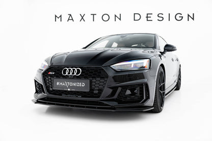 Frontlippe V.1 passend für Audi RS5 Coupe / Sportback F5 schwarz Hochglanz
