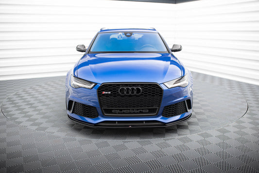 Frontlippe V.1 passend für Audi RS6 C7 / C7 FL schwarz Hochglanz