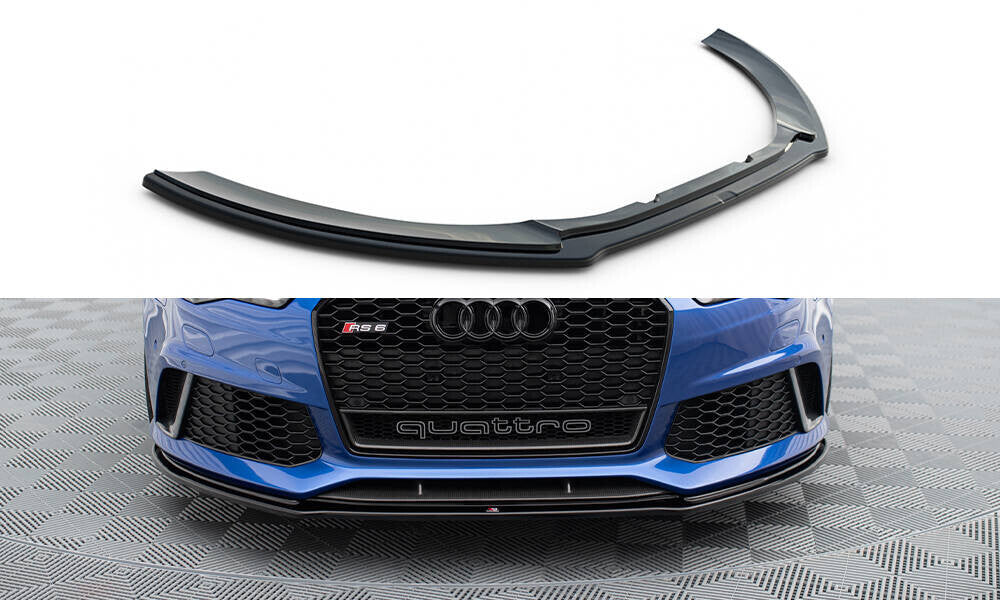 Frontlippe V.1 passend für Audi RS6 C7 / C7 FL schwarz Hochglanz