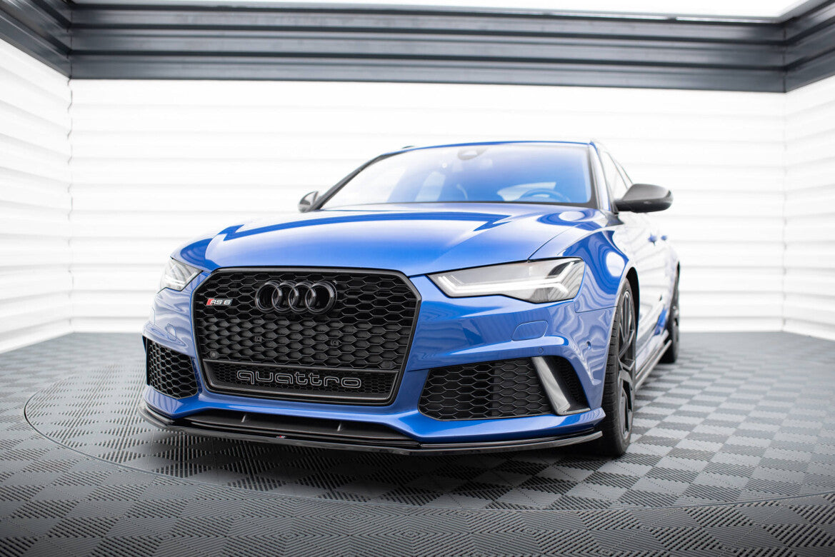 Frontlippe V.1 passend für Audi RS6 C7 / C7 FL schwarz Hochglanz