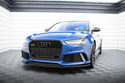 Frontlippe V.1 passend für Audi RS6 C7 / C7 FL schwarz Hochglanz