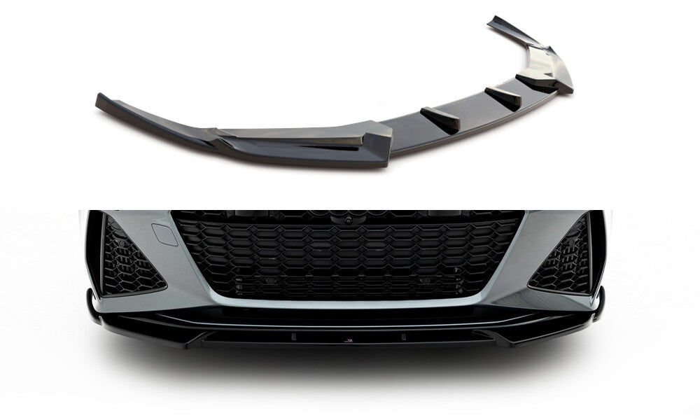 Frontlippe V.1 passend für Audi RS6 C8 / C8 FL schwarz Hochglanz