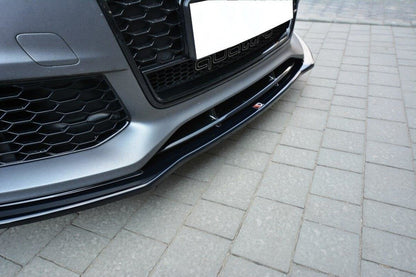 Frontlippe V.1 passend für Audi RS7 C7 schwarz Hochglanz