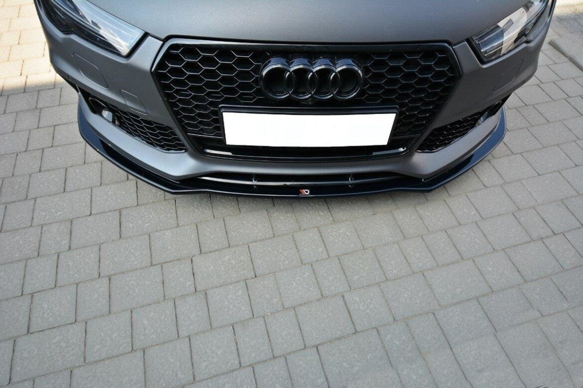 Frontlippe V.1 passend für Audi RS7 C7 schwarz Hochglanz