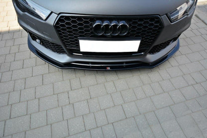 Frontlippe V.1 passend für Audi RS7 C7 schwarz Hochglanz
