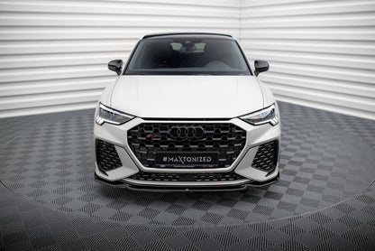 Frontlippe V.1 passend für Audi RSQ3 Sportback / SUV F3 schwarz Hochglanz