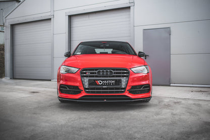 Frontlippe V.1 passend für Audi S3 / A3 S-Line 8V Limousine / Cabrio schwarz Hochglanz
