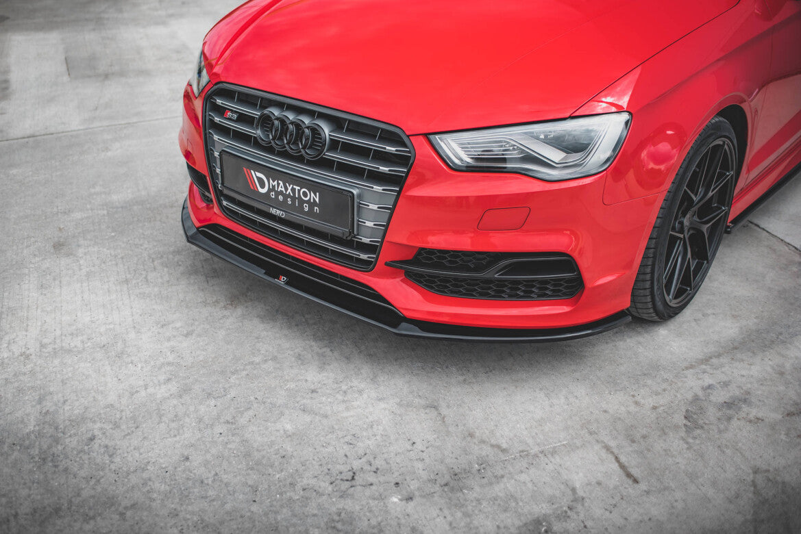 Frontlippe V.1 passend für Audi S3 / A3 S-Line 8V Limousine / Cabrio schwarz Hochglanz