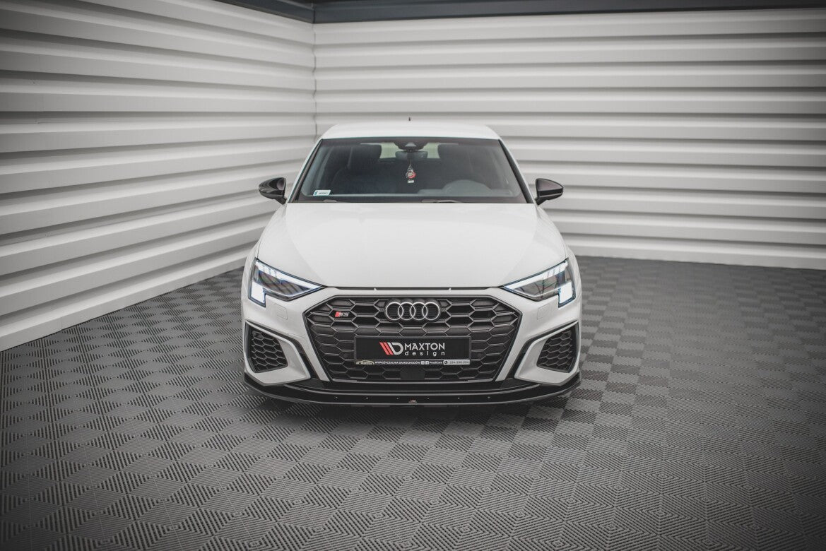 Frontlippe V.1 passend für Audi S3 / A3 S-Line 8Y schwarz Hochglanz