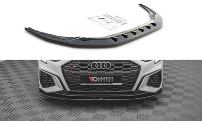 Frontlippe V.1 passend für Audi S3 / A3 S-Line 8Y schwarz Hochglanz