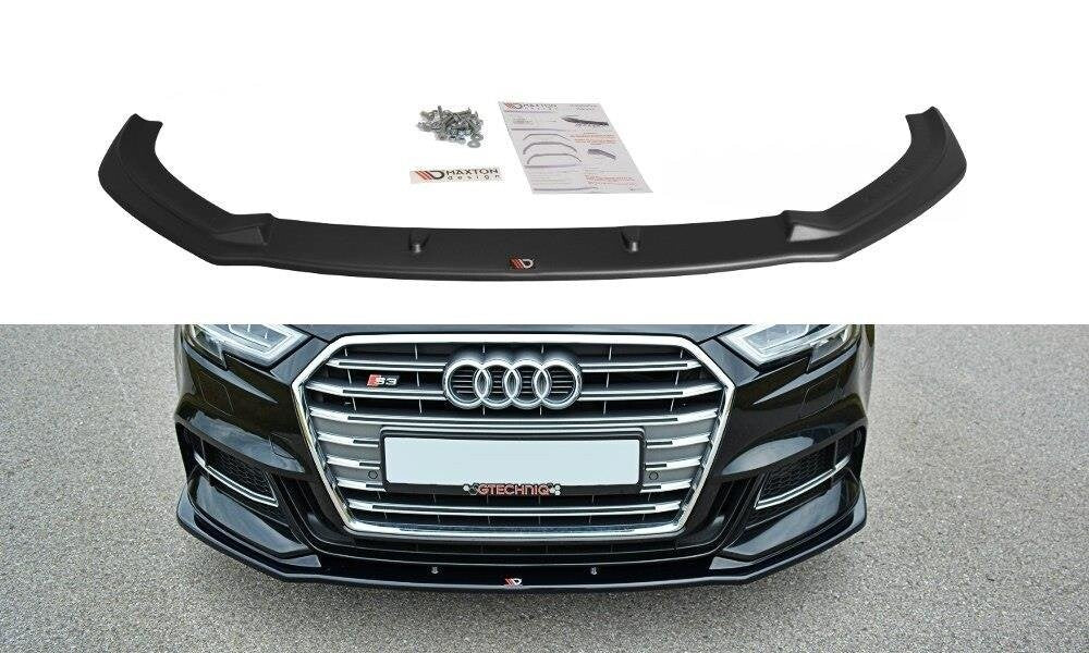 Frontlippe V.1 passend für Audi S3 / A3 S-Line Hatchback / Sportback 8V FL schwarz Hochglanz