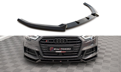 Frontlippe V.1 passend für Audi S3 / A3 S-Line Sportback 8V FL schwarz Hochglanz