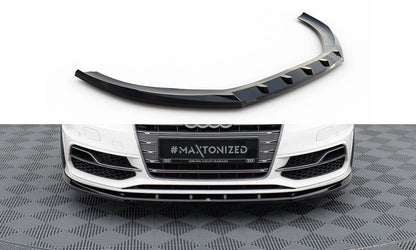 Frontlippe V.1 passend für Audi S3 / A3 S-Line Sportback / Hatchback 8V schwarz Hochglanz