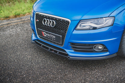 Frontlippe V.1 passend für Audi S4 / A4 S-Line B8 schwarz Hochglanz