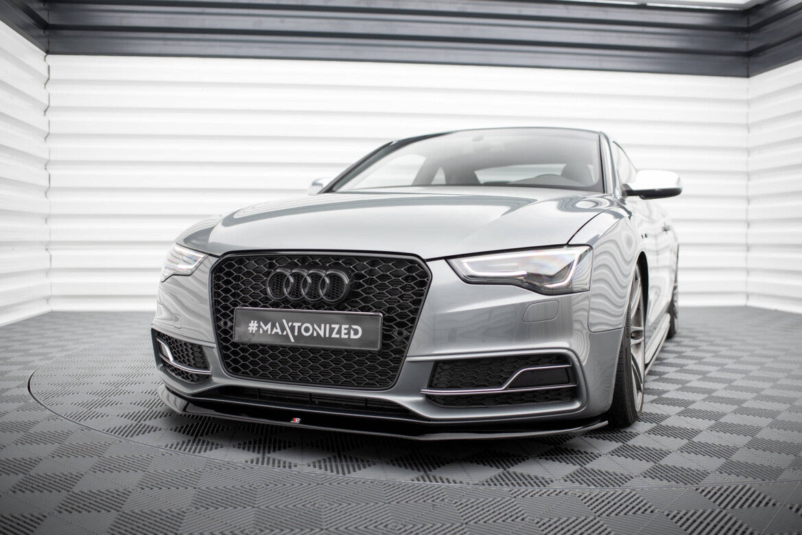Frontlippe V.1 passend für Audi S5/A5 S-Line 8T FL schwarz Hochglanz