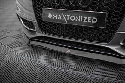 Frontlippe V.1 passend für Audi S5/A5 S-Line 8T FL schwarz Hochglanz