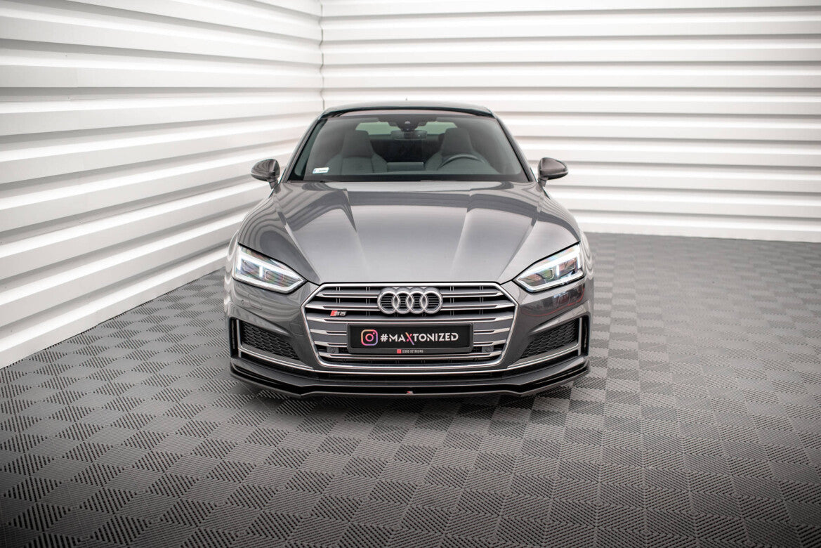 Frontlippe V.1 passend für Audi S5 / A5 S-Line F5 Coupe / Sportback schwarz Hochglanz