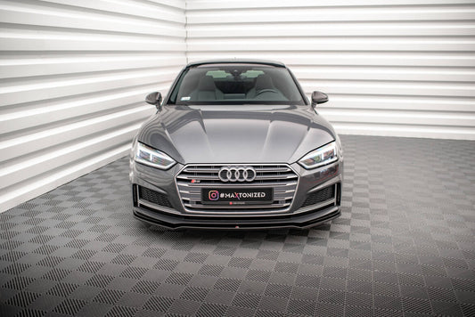 Frontlippe V.1 passend für Audi S5 / A5 S-Line F5 Coupe / Sportback schwarz Hochglanz