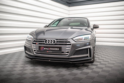 Frontlippe V.1 passend für Audi S5 / A5 S-Line F5 Coupe / Sportback schwarz Hochglanz