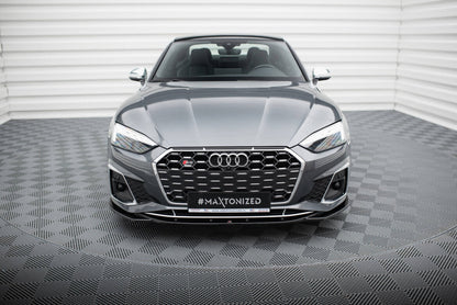 Frontlippe V.1 passend für Audi S5 / A5 S-Line F5 FL schwarz Hochglanz