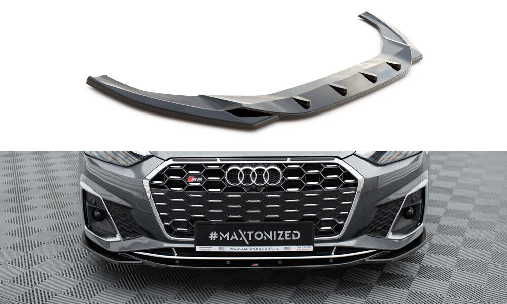 Frontlippe V.1 passend für Audi S5 / A5 S-Line F5 FL schwarz Hochglanz