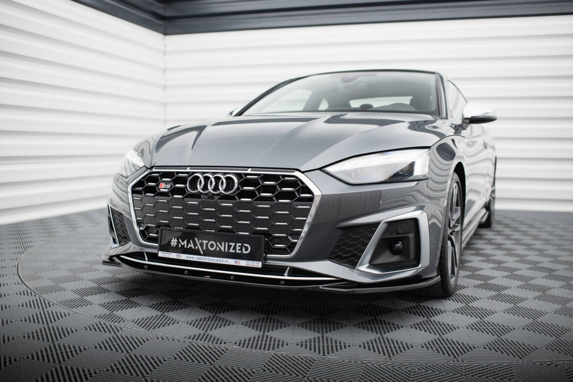 Frontlippe V.1 passend für Audi S5 / A5 S-Line F5 FL schwarz Hochglanz