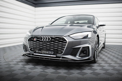 Frontlippe V.1 passend für Audi S5 / A5 S-Line F5 FL schwarz Hochglanz