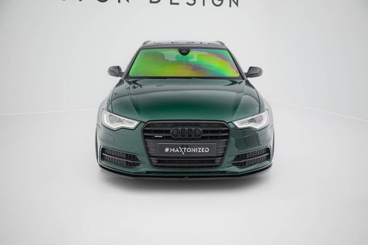 Frontlippe V.1 passend für Audi S6 / A6 S-Line C7 schwarz Hochglanz