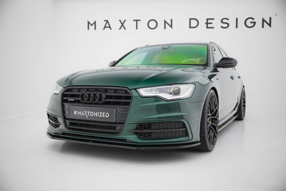 Frontlippe V.1 passend für Audi S6 / A6 S-Line C7 schwarz Hochglanz