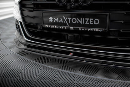 Frontlippe V.1 passend für Audi S8 / A8 S-Line D5 schwarz Hochglanz
