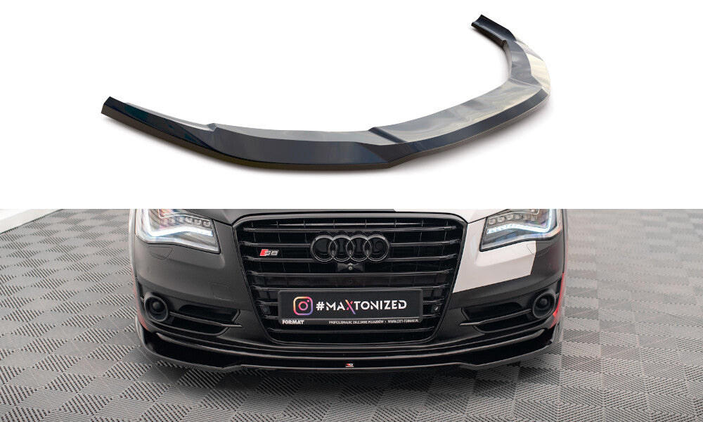 Frontlippe V.1 passend für Audi S8 D4 schwarz Hochglanz
