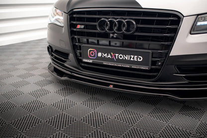 Frontlippe V.1 passend für Audi S8 D4 schwarz Hochglanz