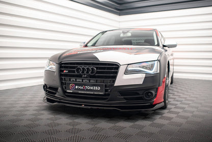Frontlippe V.1 passend für Audi S8 D4 schwarz Hochglanz