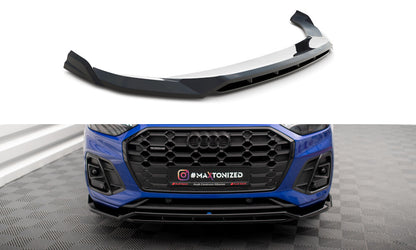 Frontlippe V.1 passend für Audi SQ5 / Q5 S-Line SUV / Sportback Mk2 FL schwarz Hochglanz