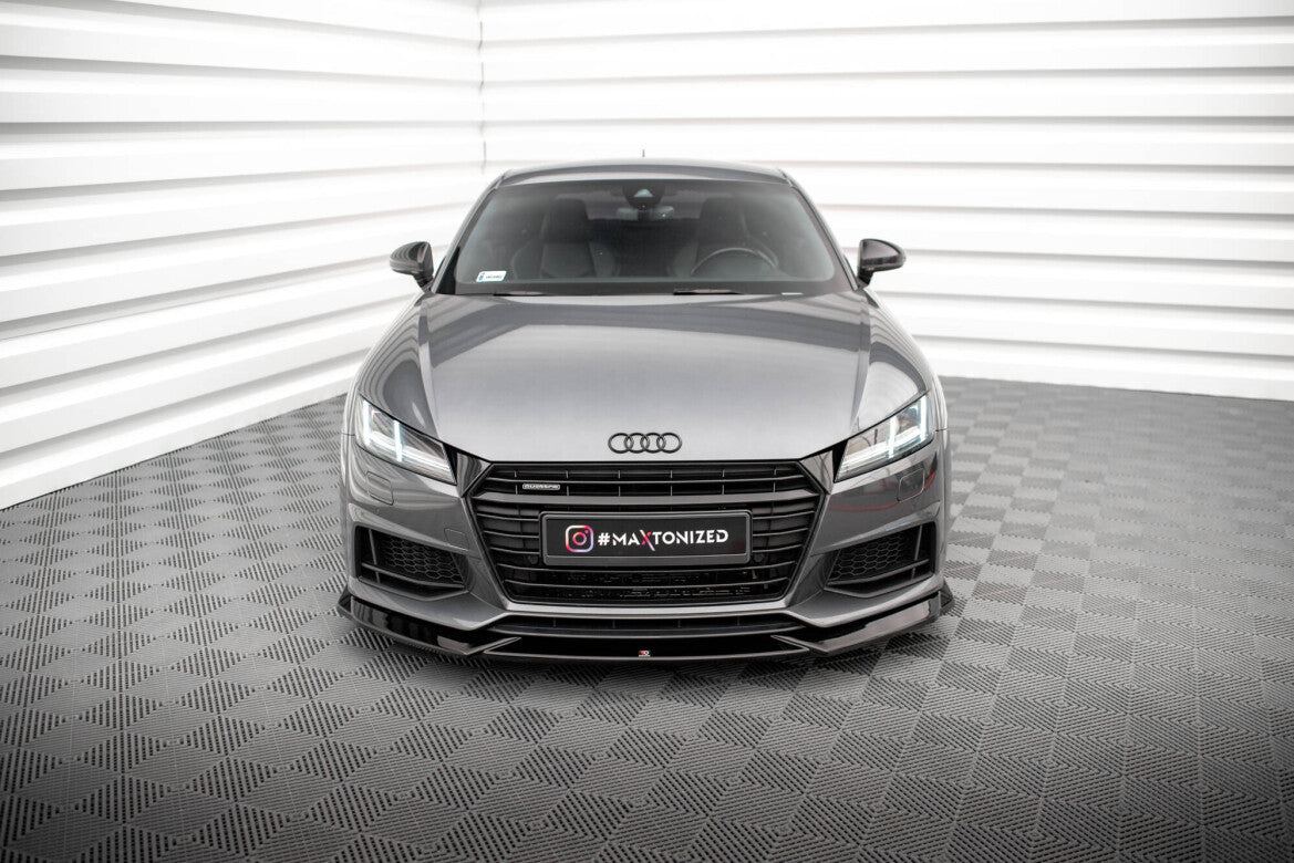 Frontlippe V.1 passend für Audi TT S / S-Line 8S schwarz Hochglanz